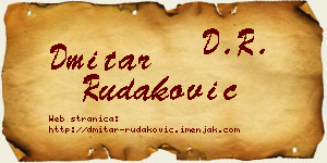 Dmitar Rudaković vizit kartica